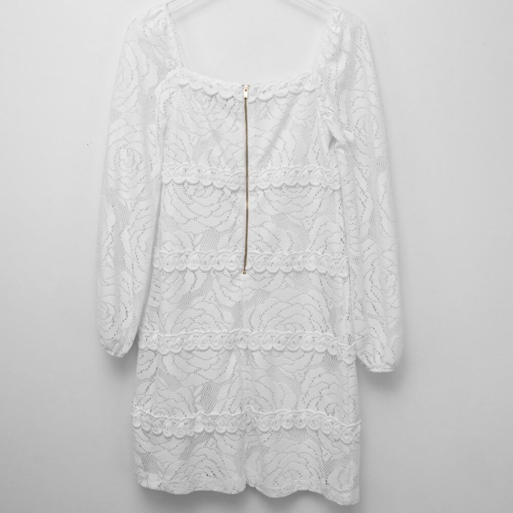 Lilly Pulitzer Zella Lace Dress Floral Bungalow Blossom Resort White Size 6 - Picture 3 of 7